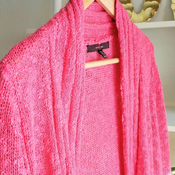 Fever Sweaters - Fever XL Pink Shawl Collar Cardigan 3/4 sleeve